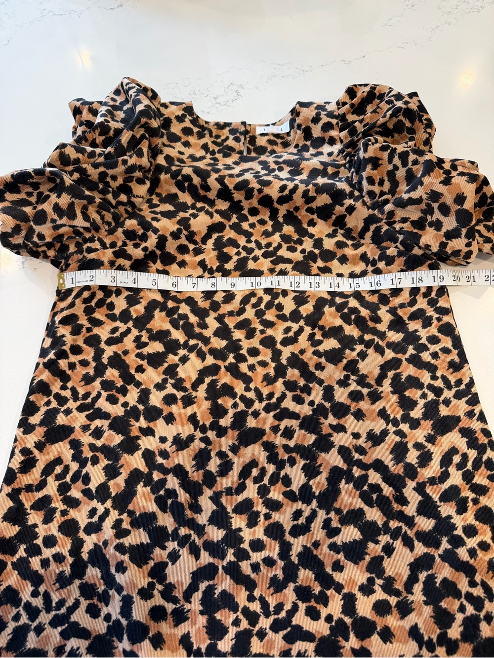 THML Leopard Print Ruffle Sleeve Shift Dress - Picture 9 of 12
